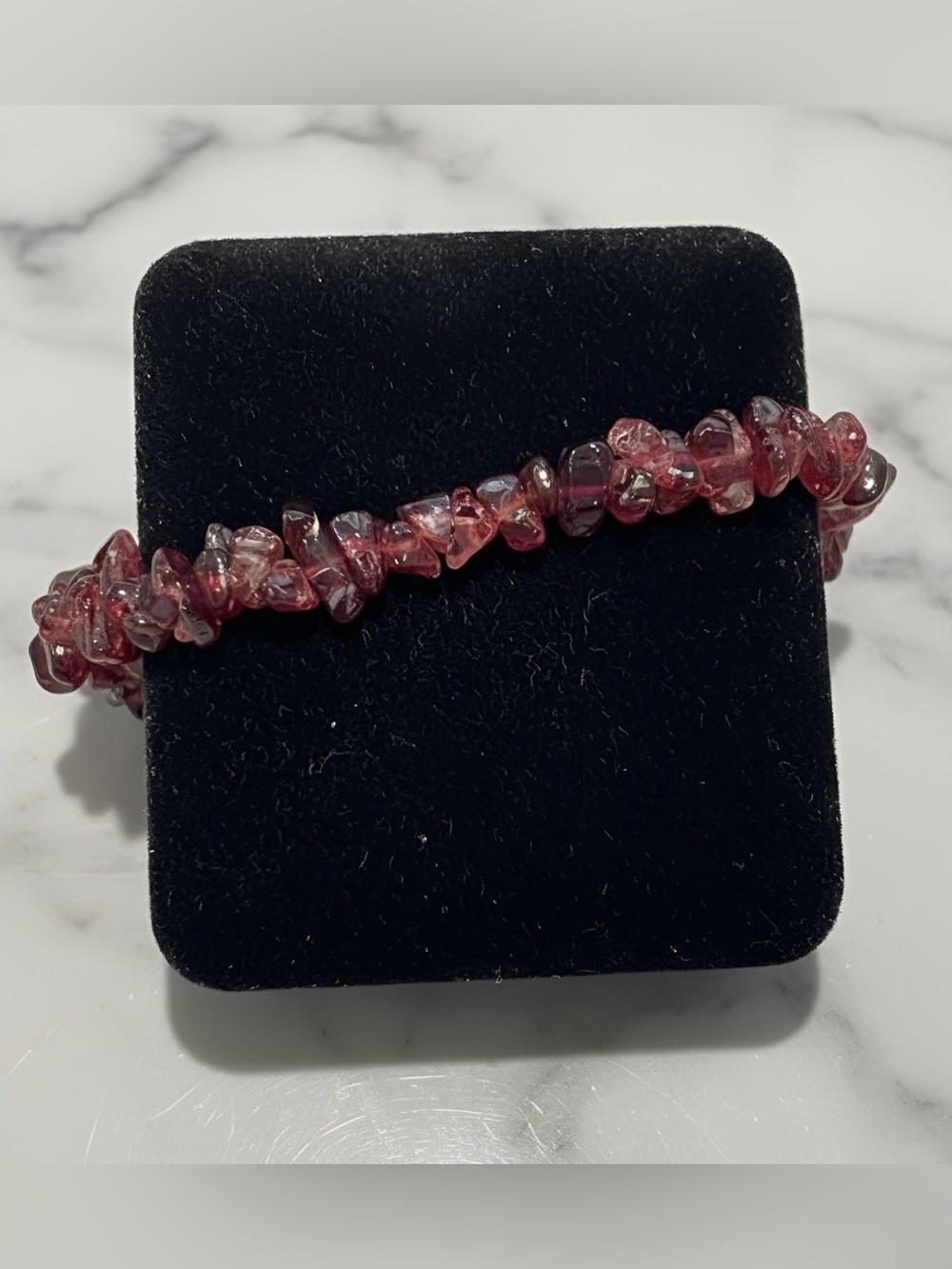 Garnet Stone Bracelet (6 1/4” length)